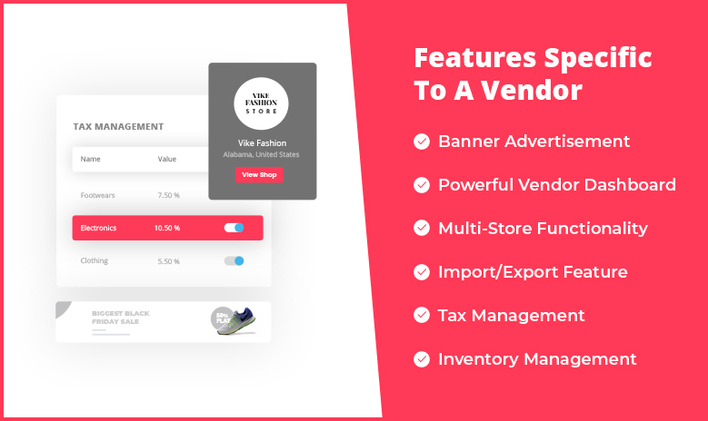 Online furniture marketplace features for vendors